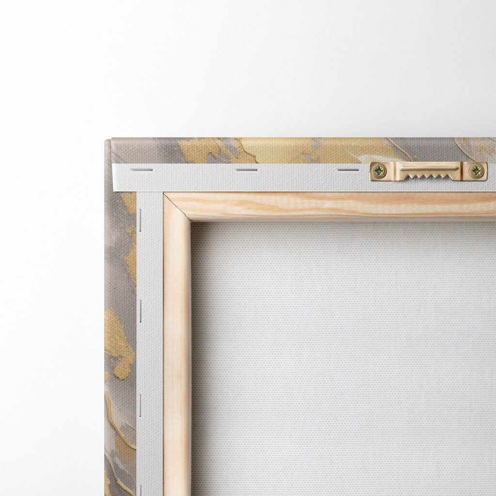 A close up of a painting