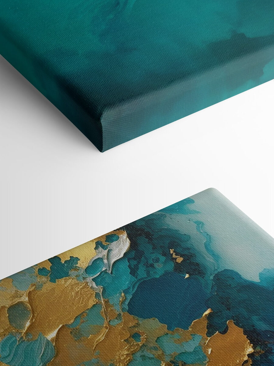 Tablouri Artă abstractă cu nuanțe vibrante de teal. - imagine 8