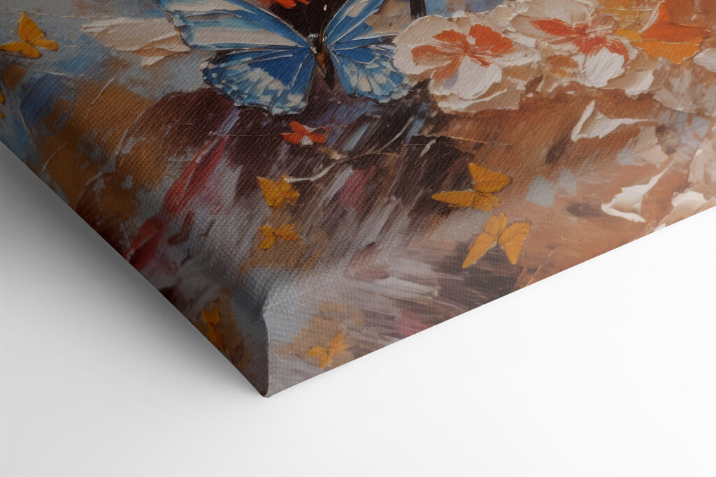 A painting of butterflies