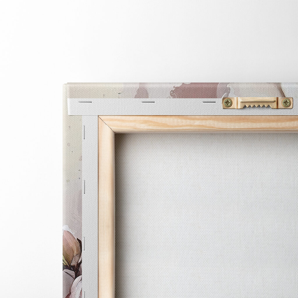 A painting of flowers on a white surface