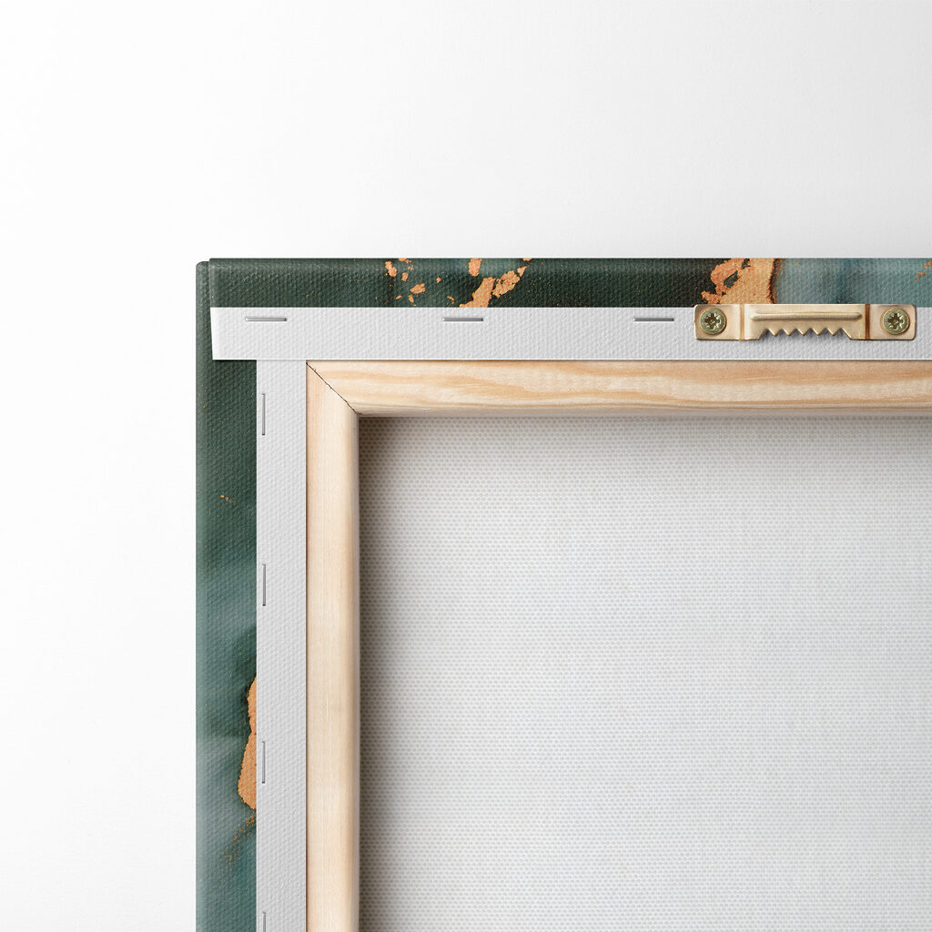 A close up of a painting