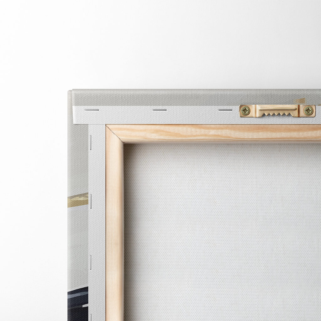 A close up of a painting