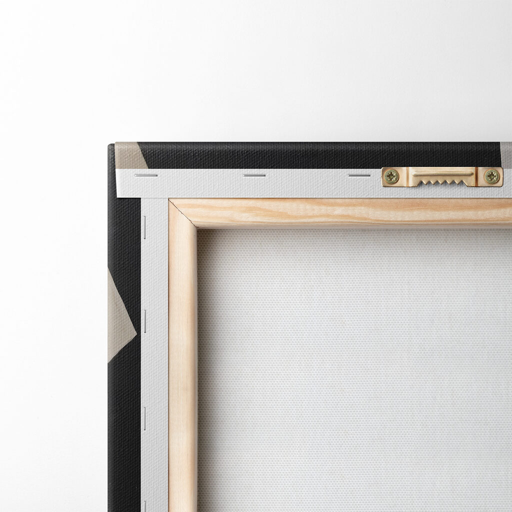 A black and white piece of art