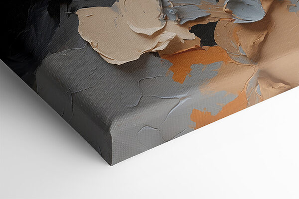 A close up of a painting