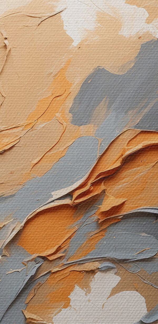 A close up of a painting