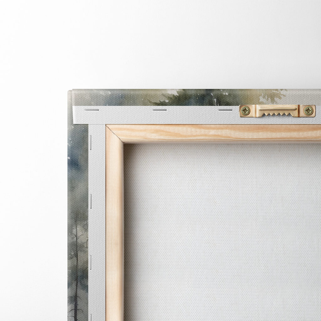 A watercolor painting of a forest