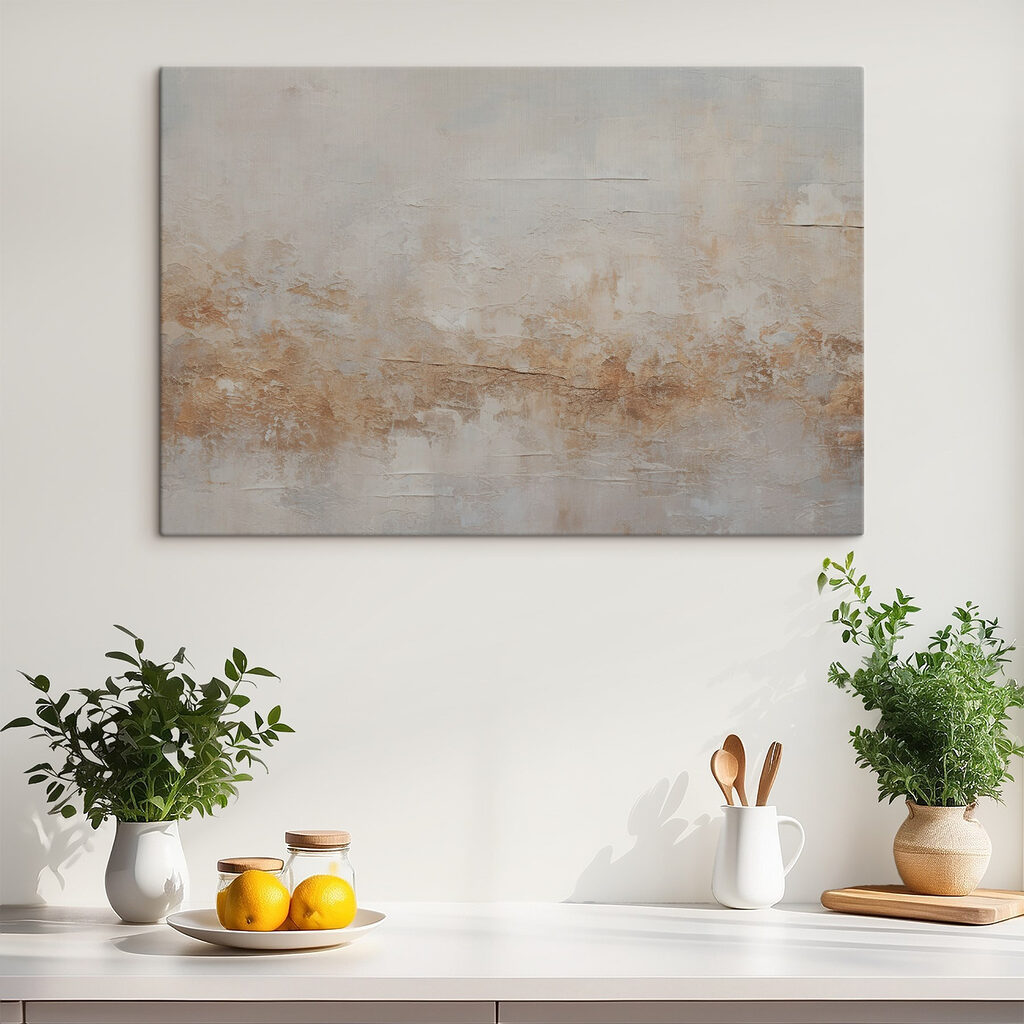 A white and brown wall