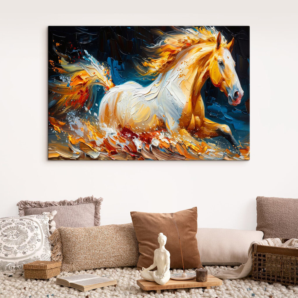 A painting of a horse A painting of a horse