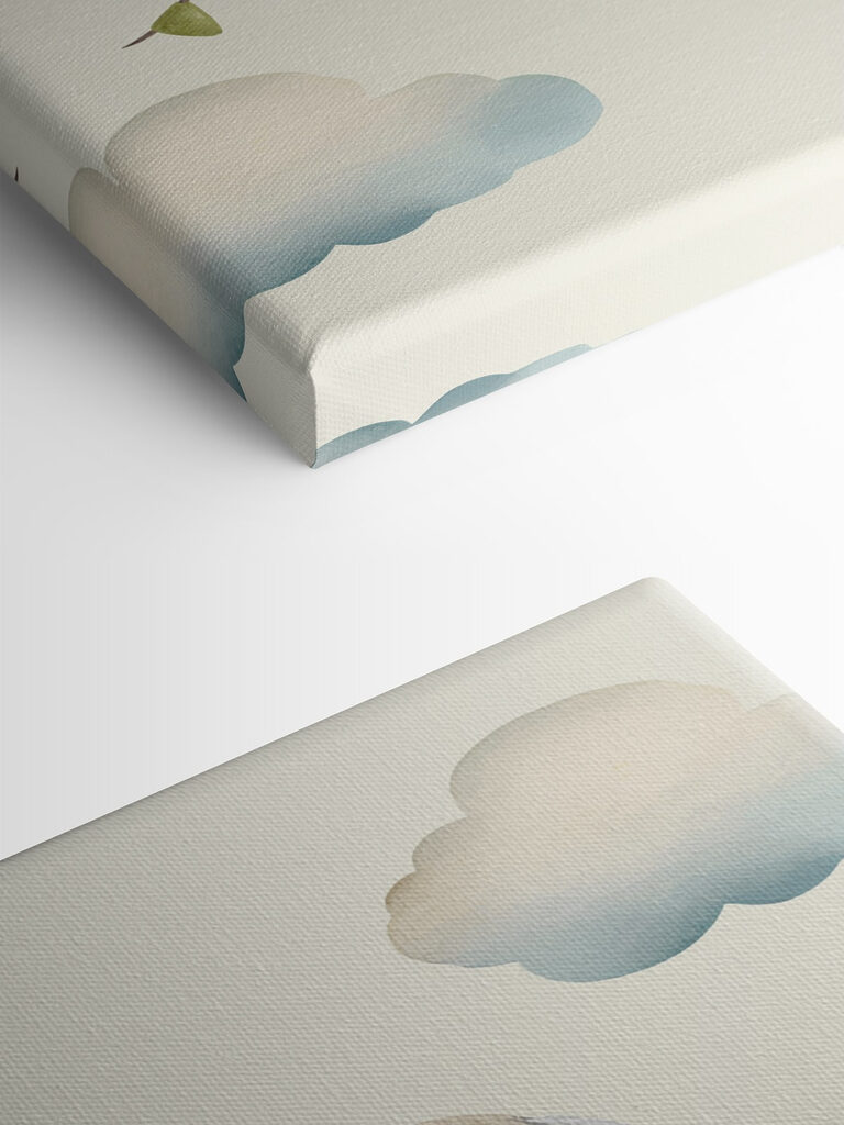 A lion in a hot air balloon