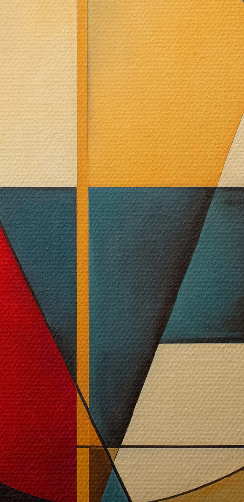 A painting of a circle and a circle