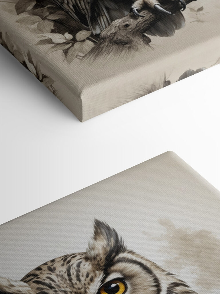 A painting of an owl