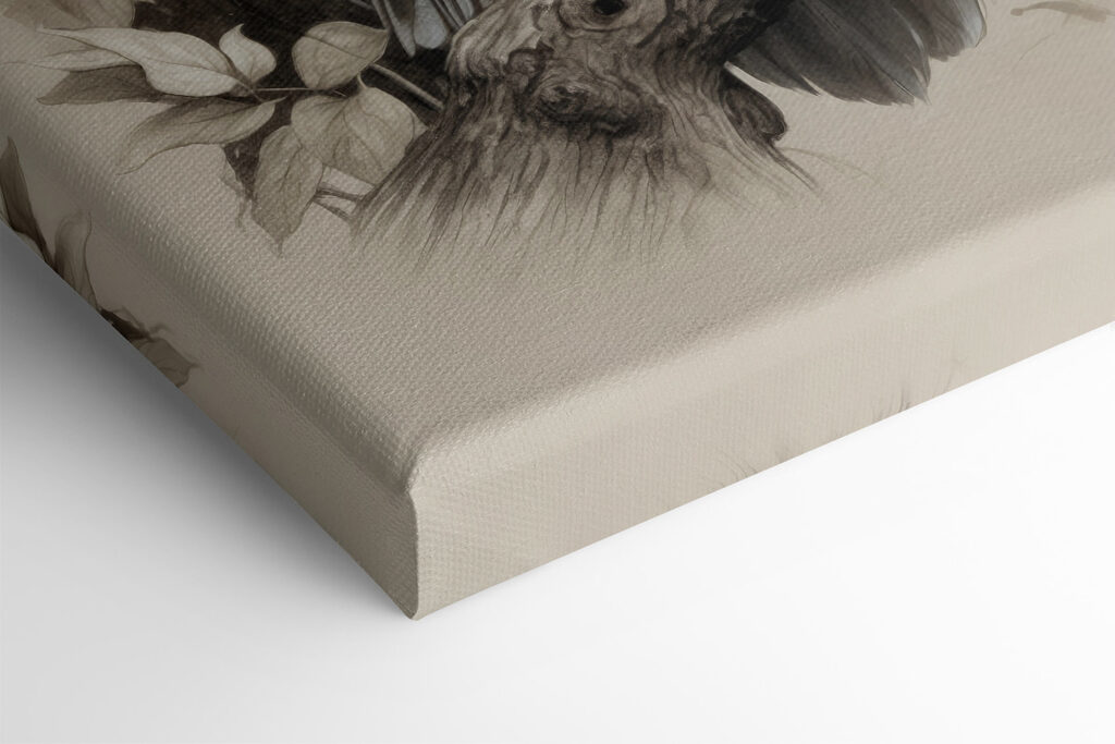 A painting of an owl