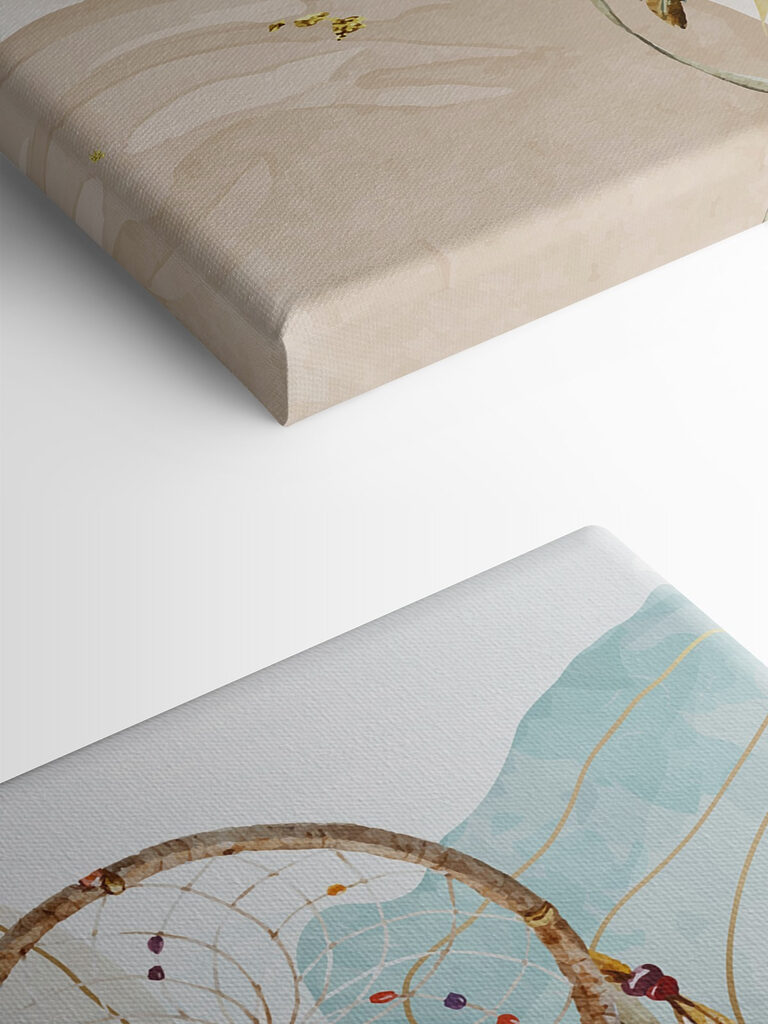 A dream catcher with feathers