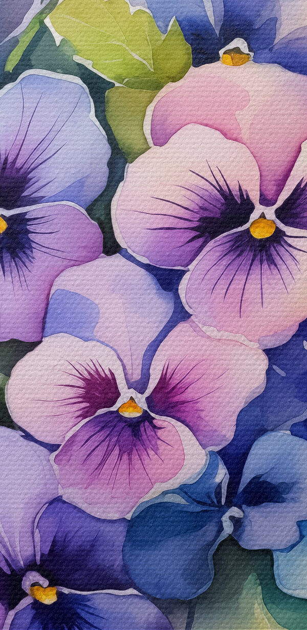 Un buchet de flori mov și albastru Un buchet de flori mov și albastru