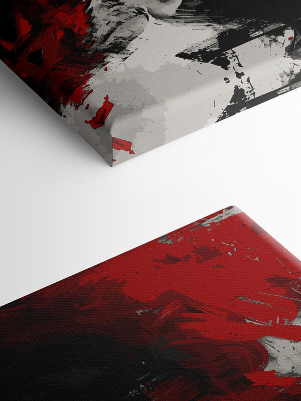 A black and red paint