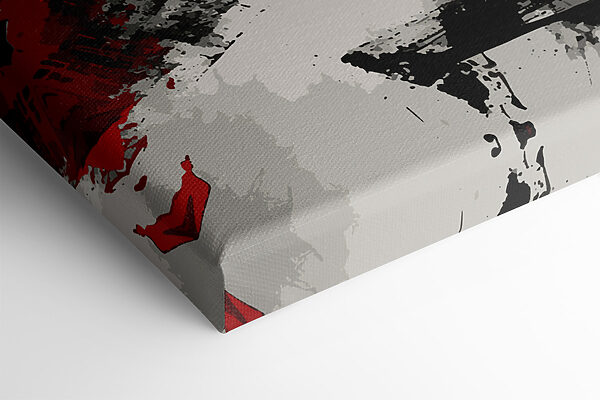 A black and red paint