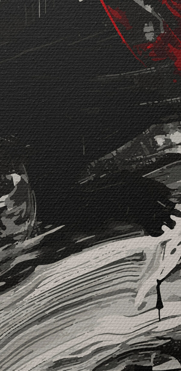 A black and red paint