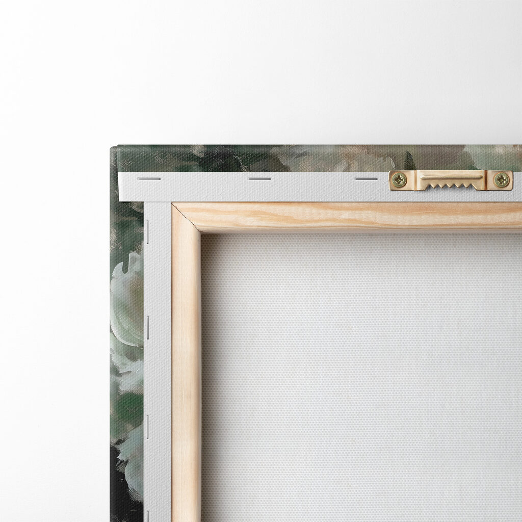 A painting of flowers on a blue background A painting of flowers on a blue background