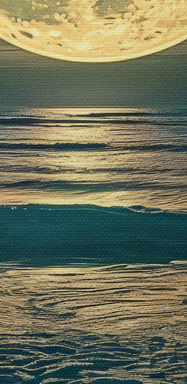 A moon over the ocean A moon over the ocean