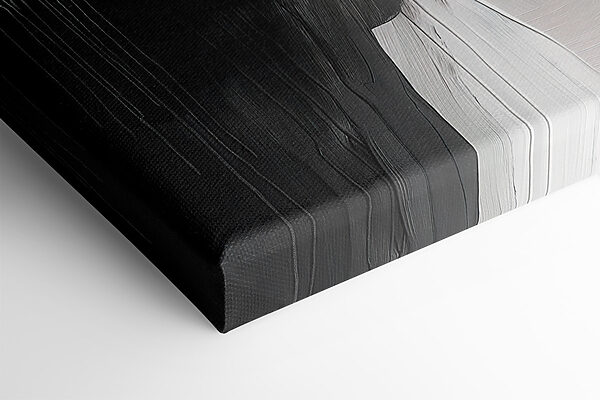A black and white painting A black and white painting