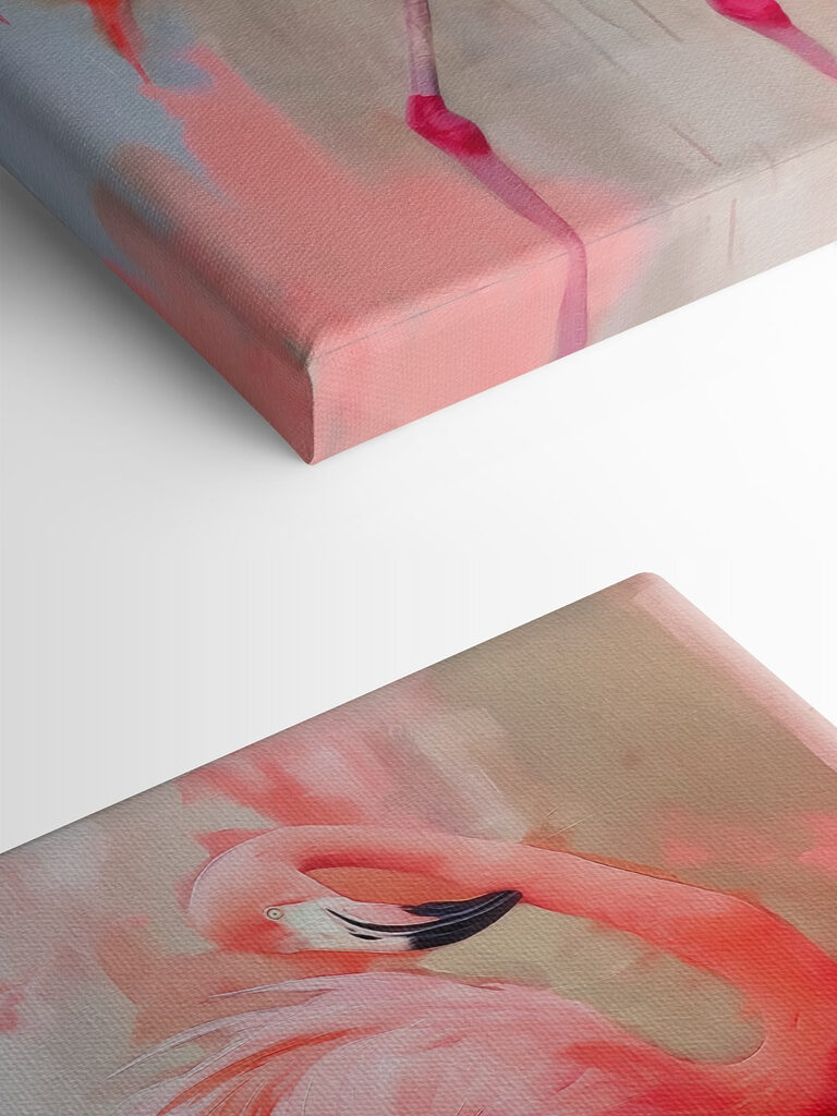 Pink flamingo with long legs