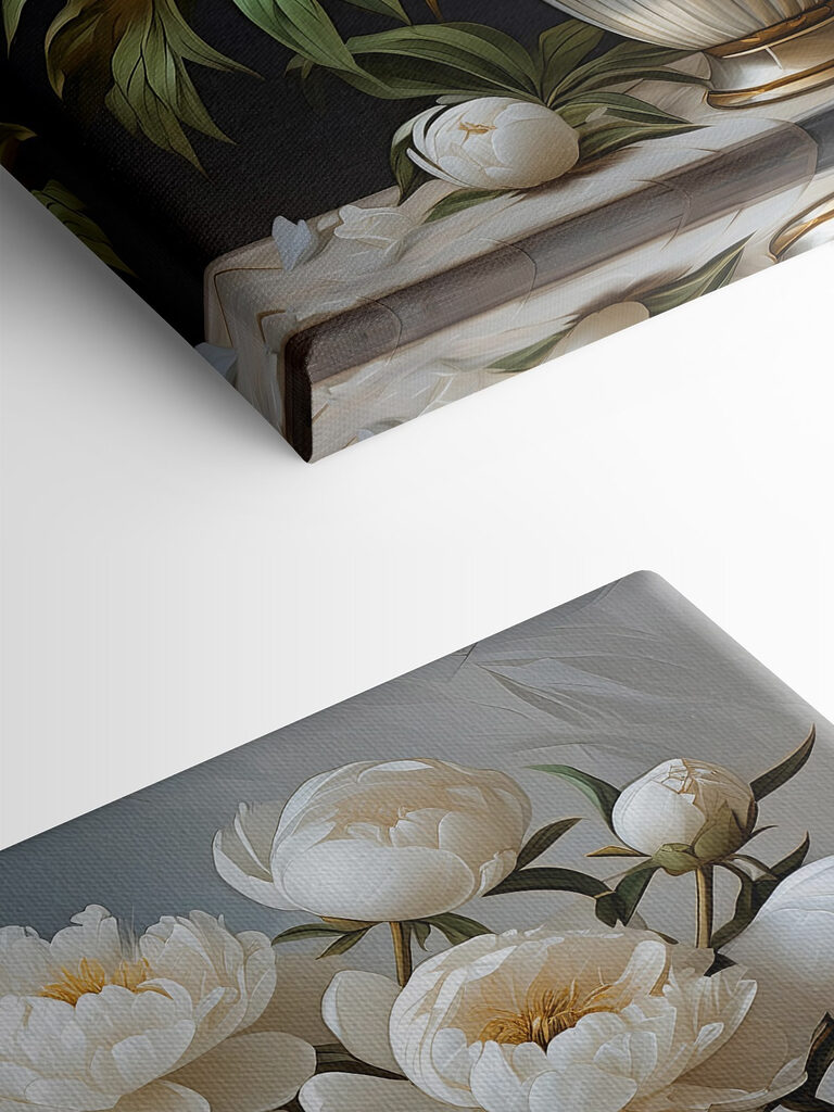 Painting of flowers in a vase