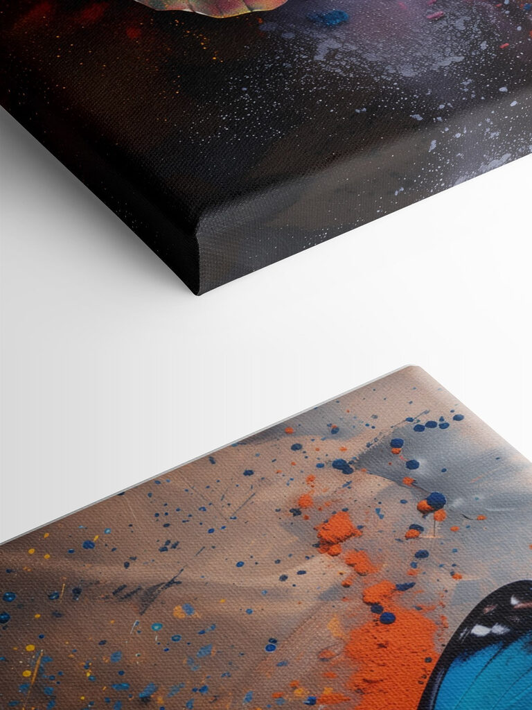 Butterfly with colorful powder