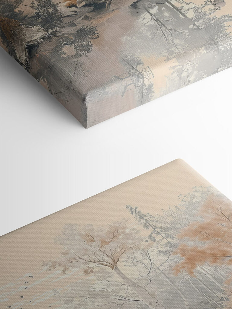 Lake with trees and birds