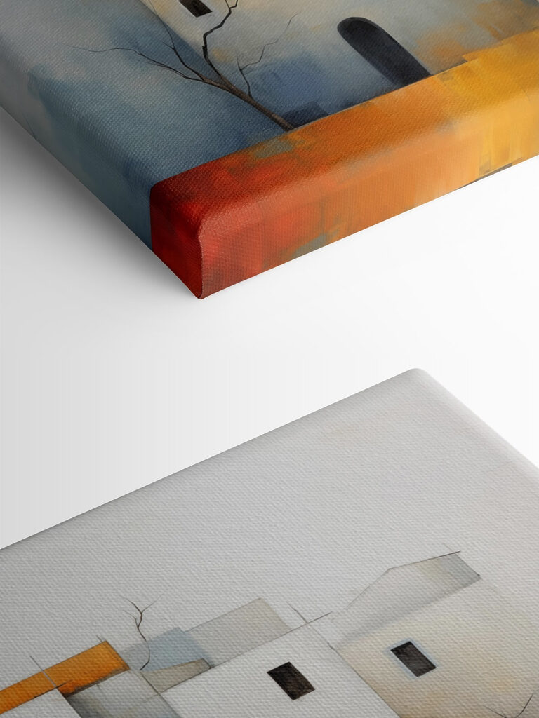 Painting of a group of buildings