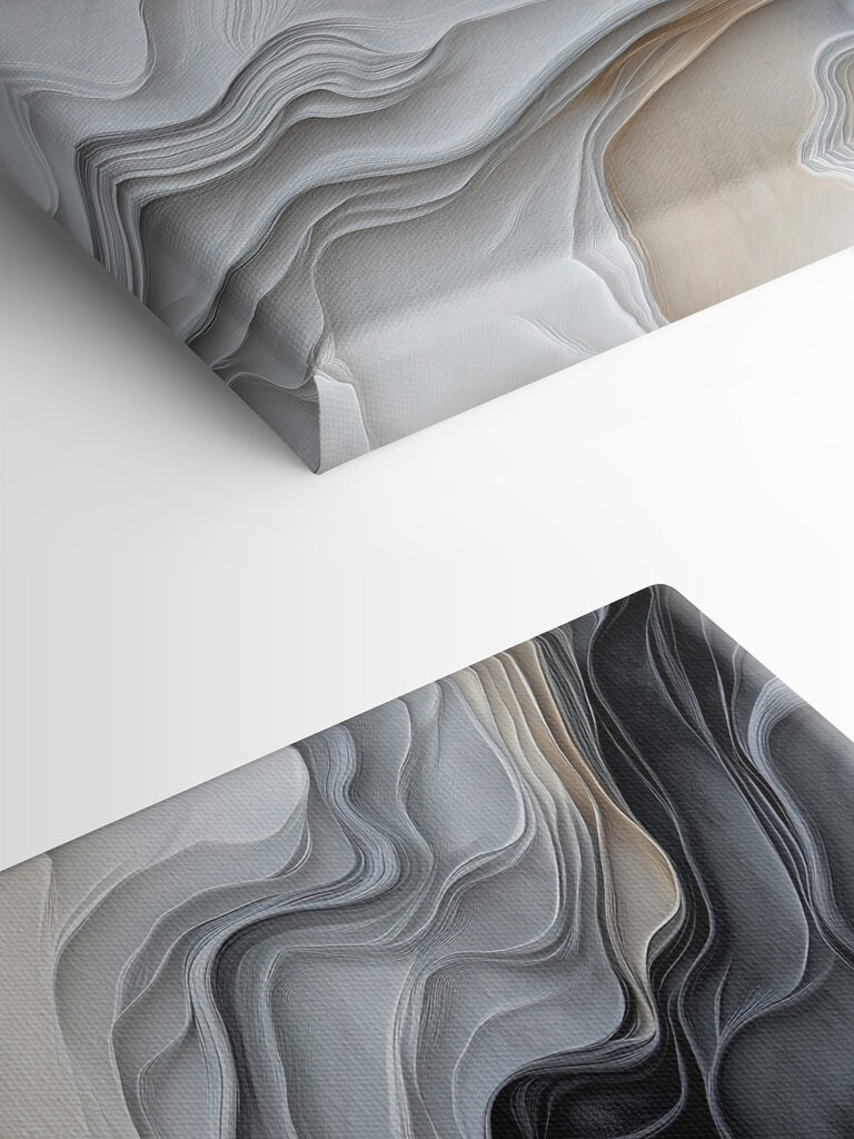 White and grey wavy lines