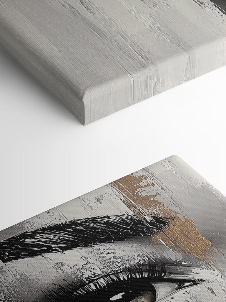 Woman's face with a paint stain