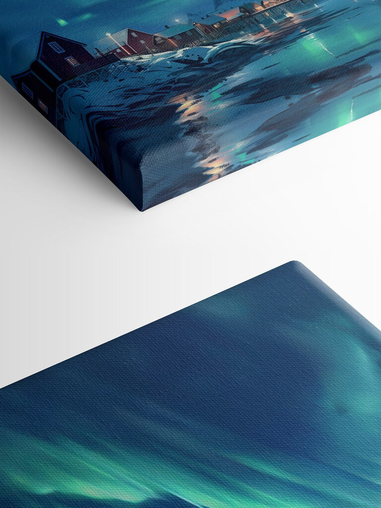 Aurora borealis over a snowy mountain Aurora borealis over a snowy mountain