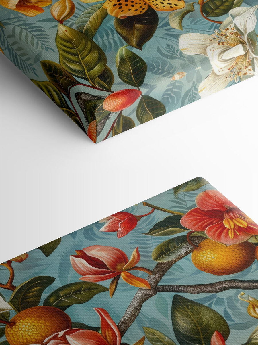 Model floral cu portocale și flori