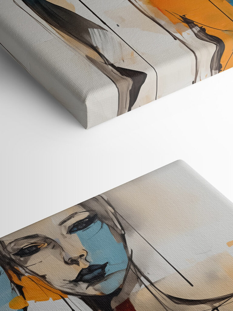 Painting of women's faces Painting of women's faces