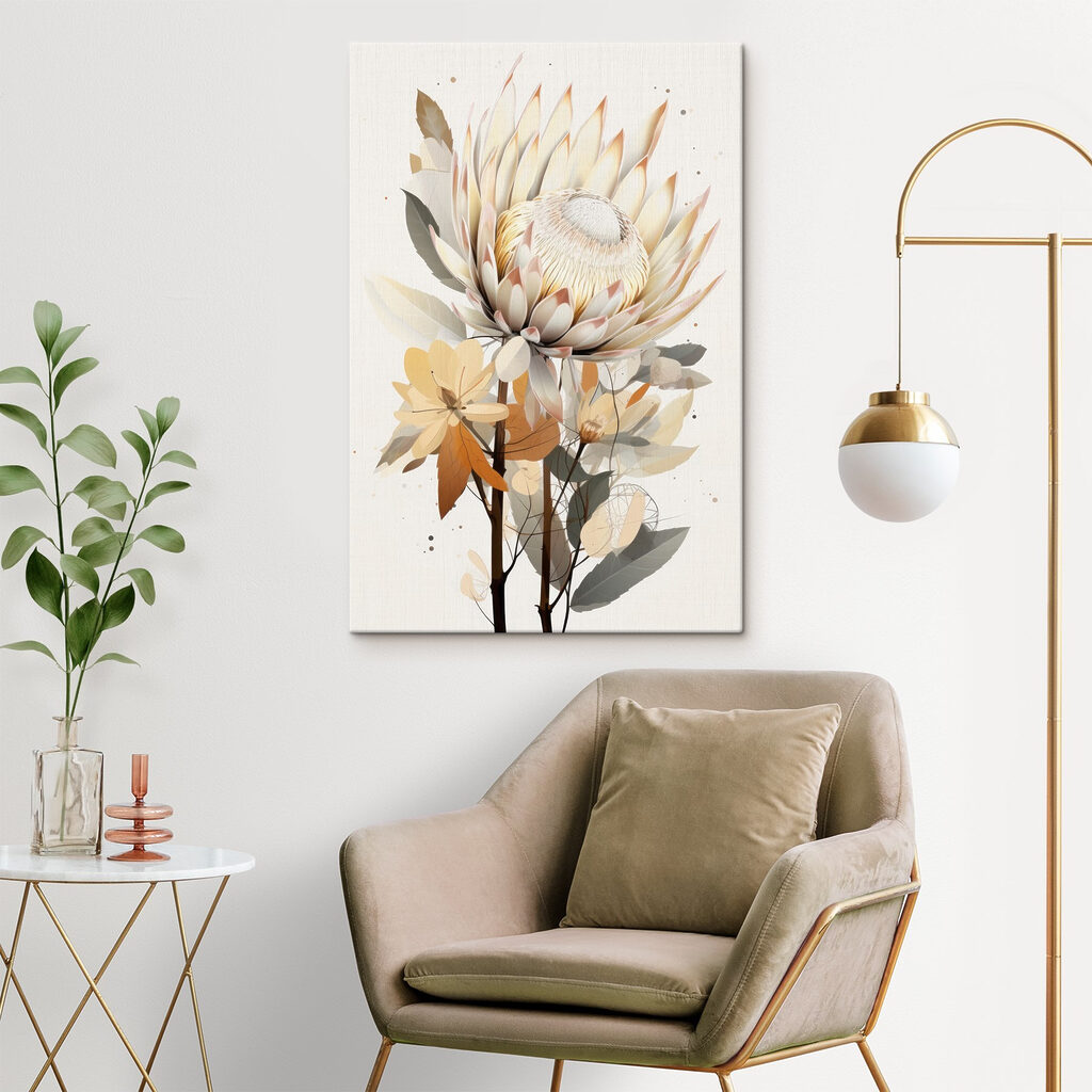 Flower with leaves and a white flower Flower with leaves and a white flower