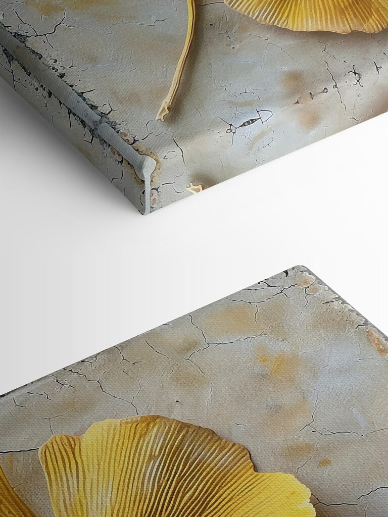 Yellow leaves on a white surface Yellow leaves on a white surface