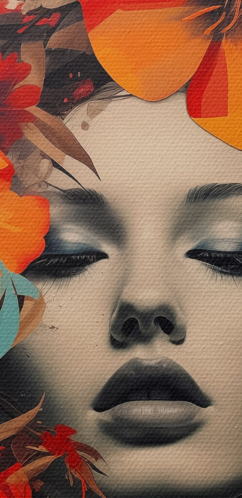 Woman with flowers in her hair