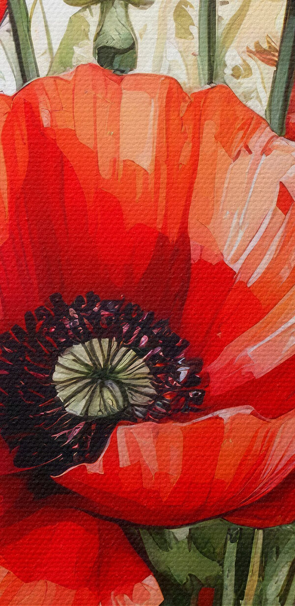 Pictura de flori roșii Pictura de flori roșii