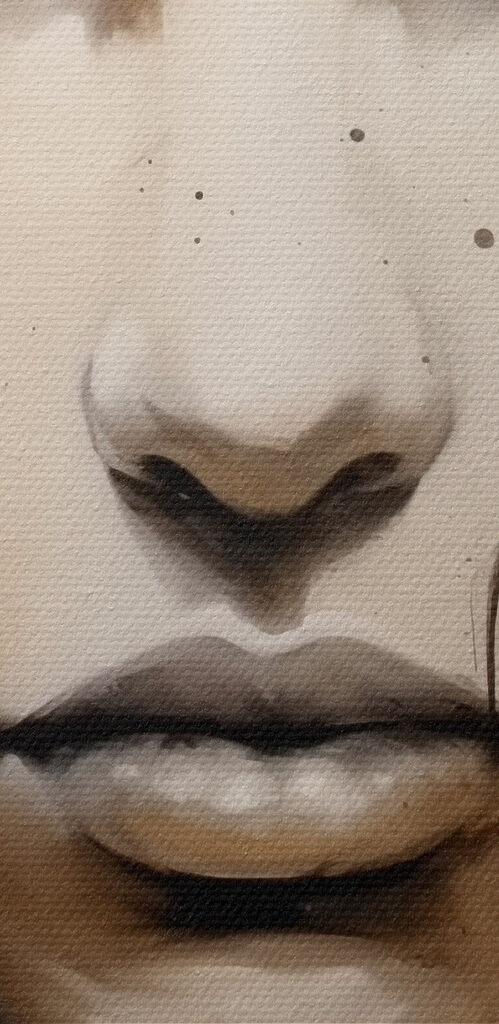 Painting of a woman's face