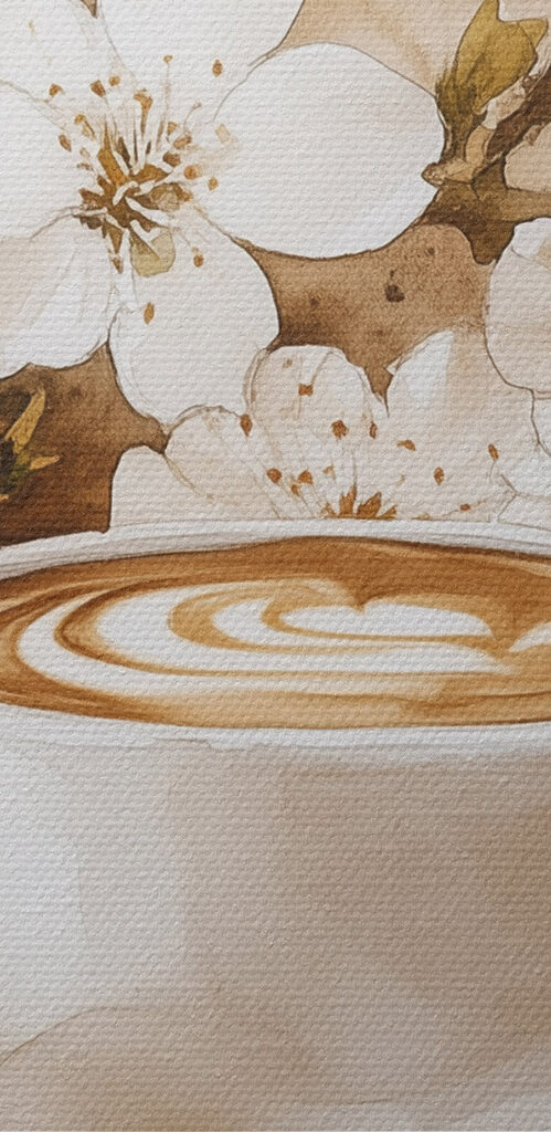 Cup of coffee and macaroons