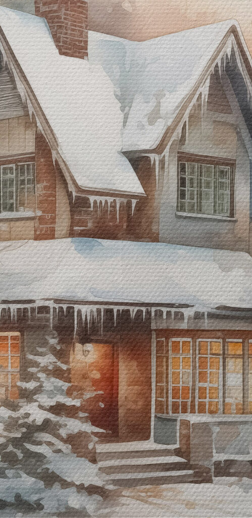 House in the snow House in the snow