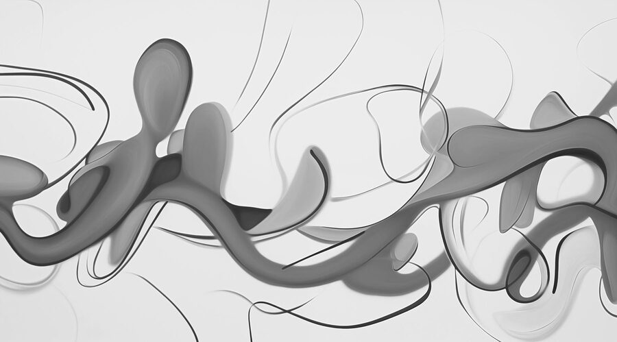 Imagine alb-negru a unui design spiralat