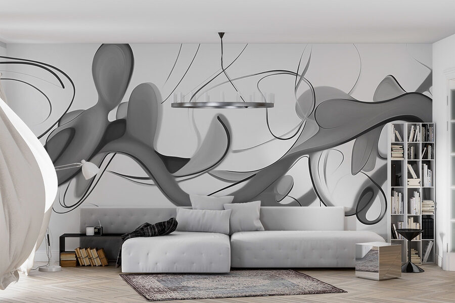 Imagine alb-negru a unui design spiralat
