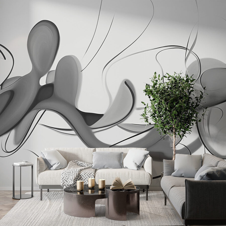 Imagine alb-negru a unui design spiralat