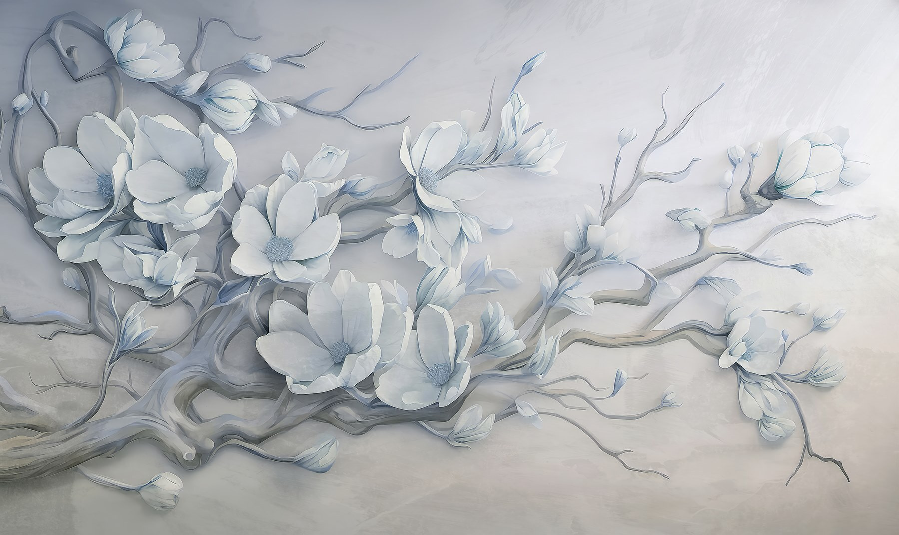 White flowers on a branch