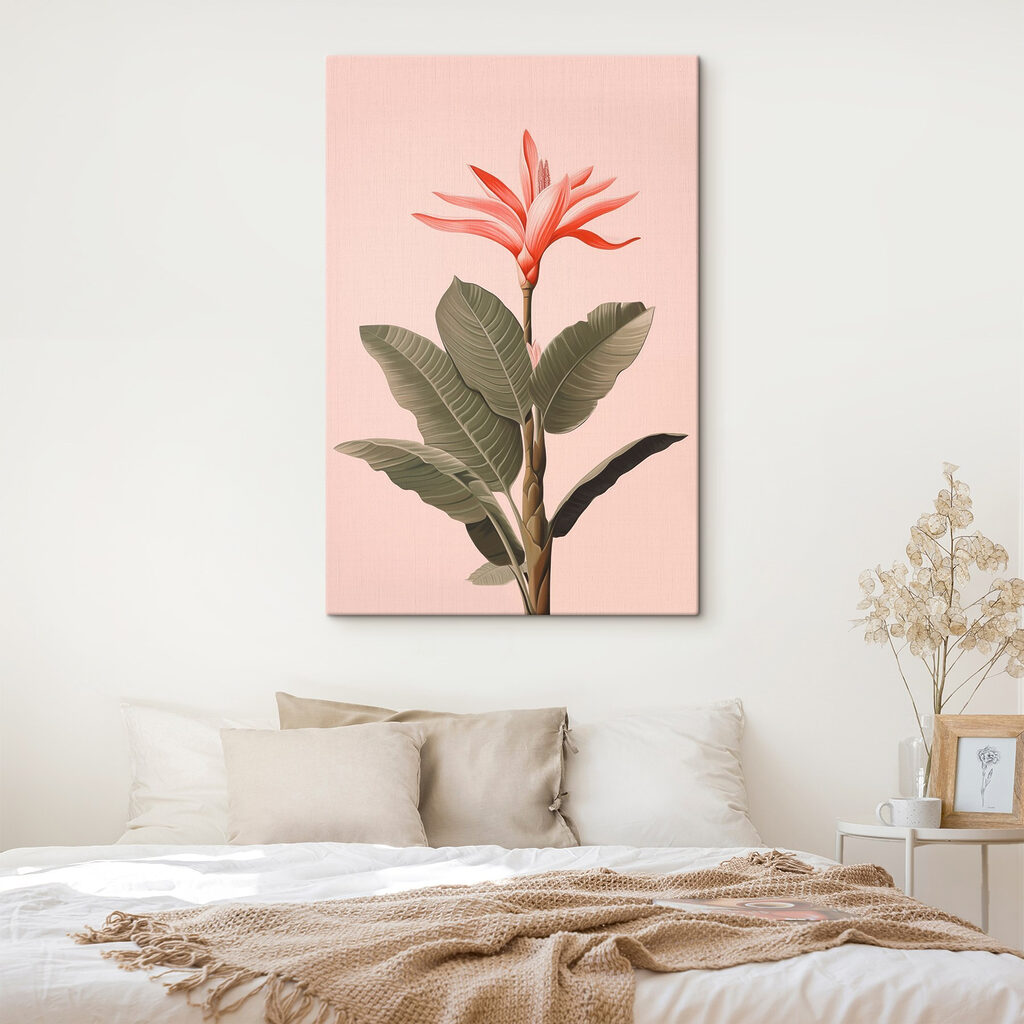 Painting of a flower and leaves