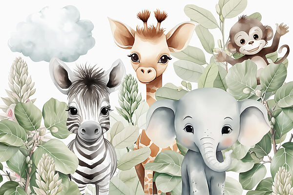 Grup de animale cu frunze Grup de animale cu frunze