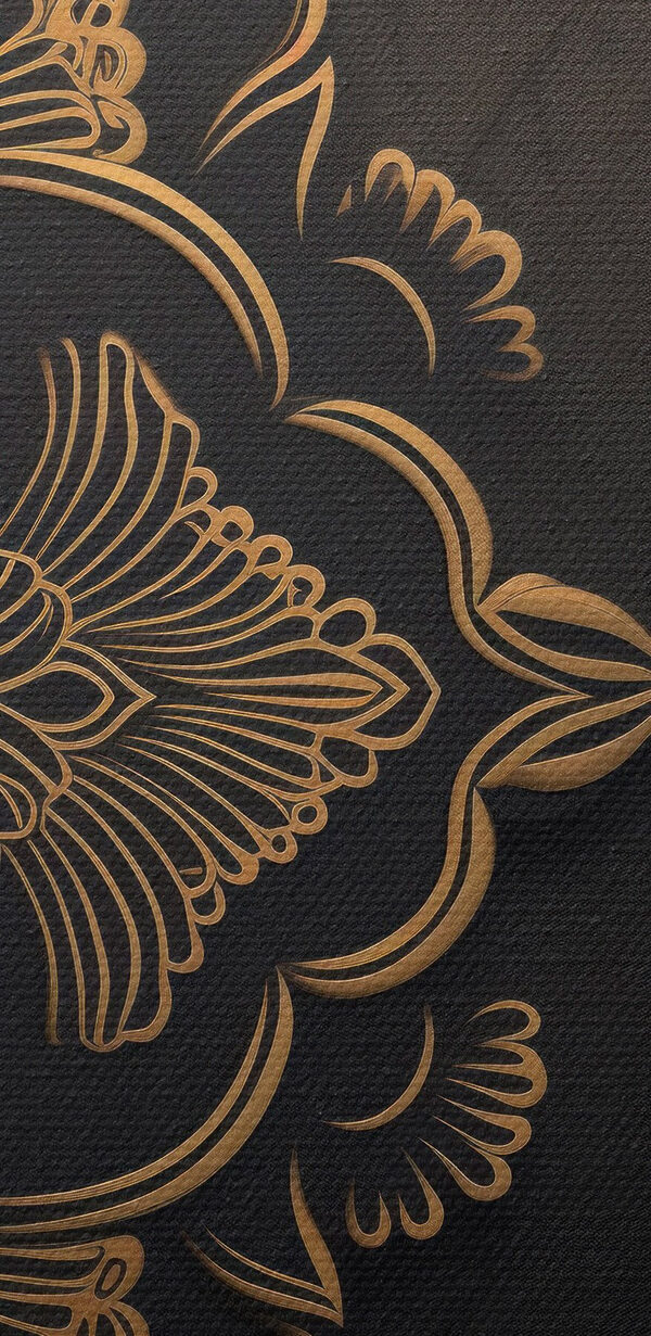 Design floral intricat pe fundal închis Design floral intricat pe fundal închis