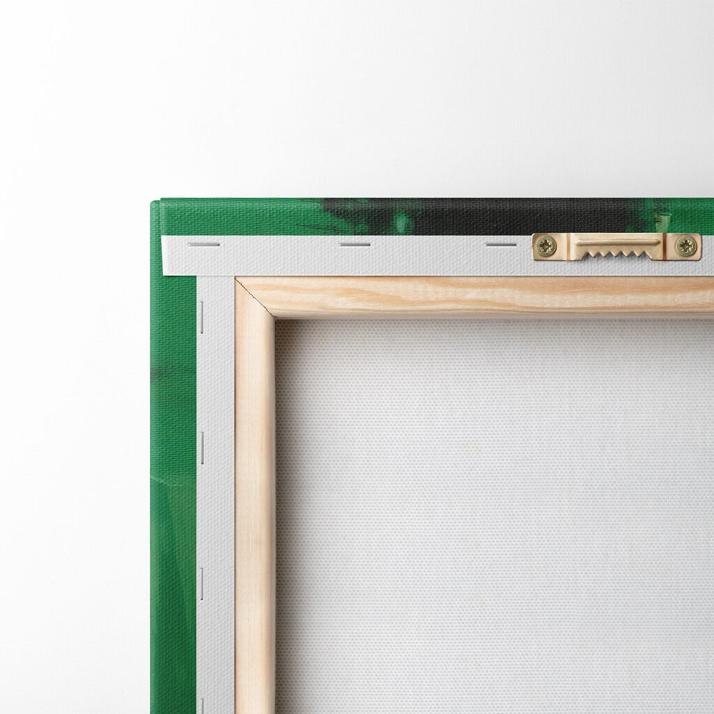 Painting of green and yellow paint Painting of green and yellow paint