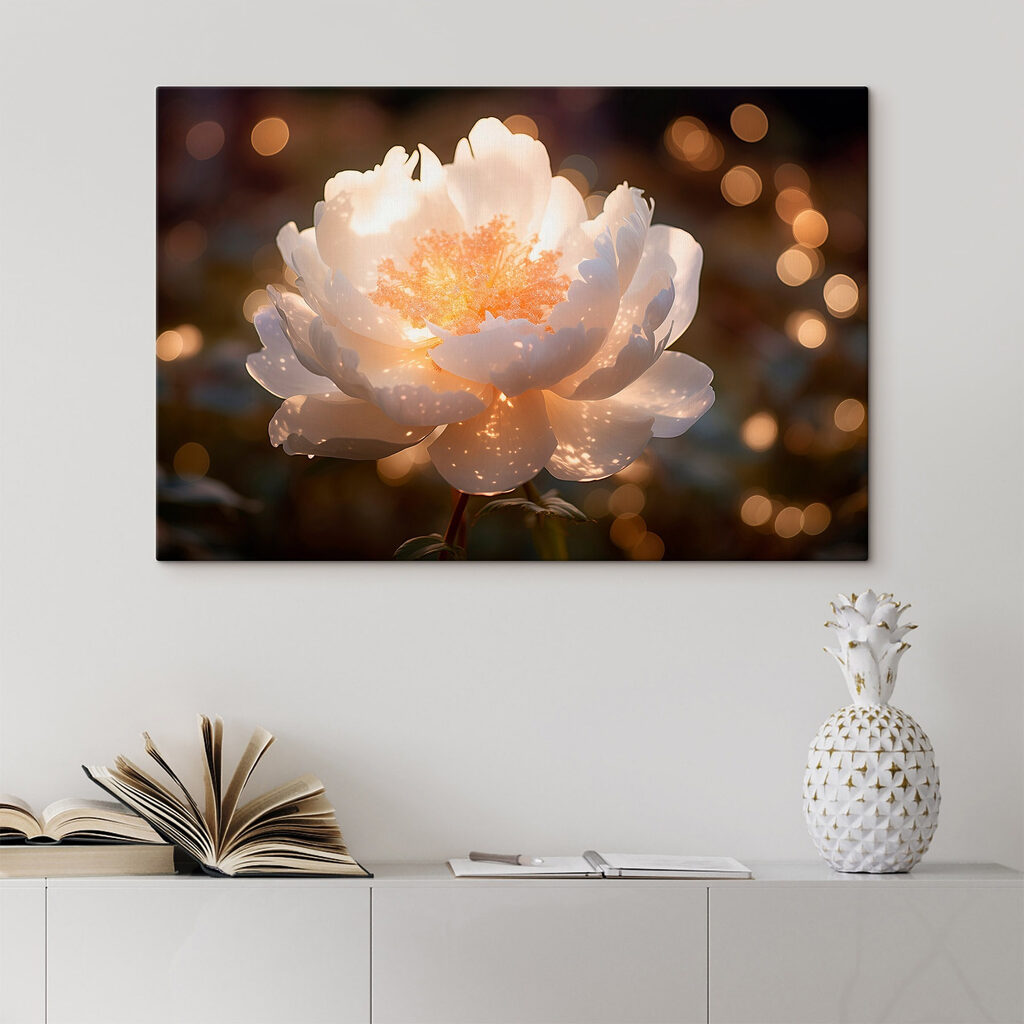 White flower with yellow center White flower with yellow center